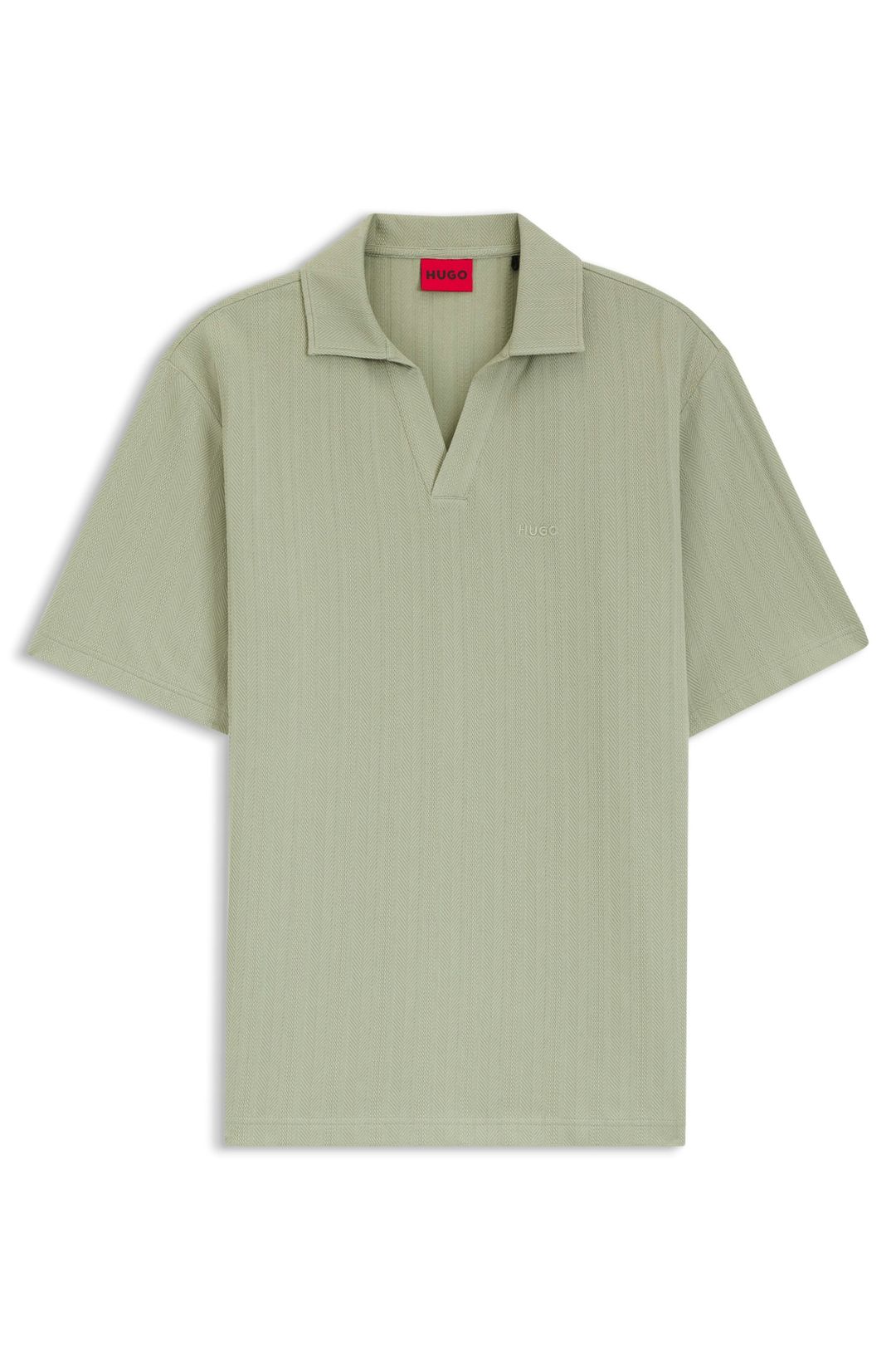 Polotričko s límečkem Johnny a žakárovým pruhem - Light/Pastel Green