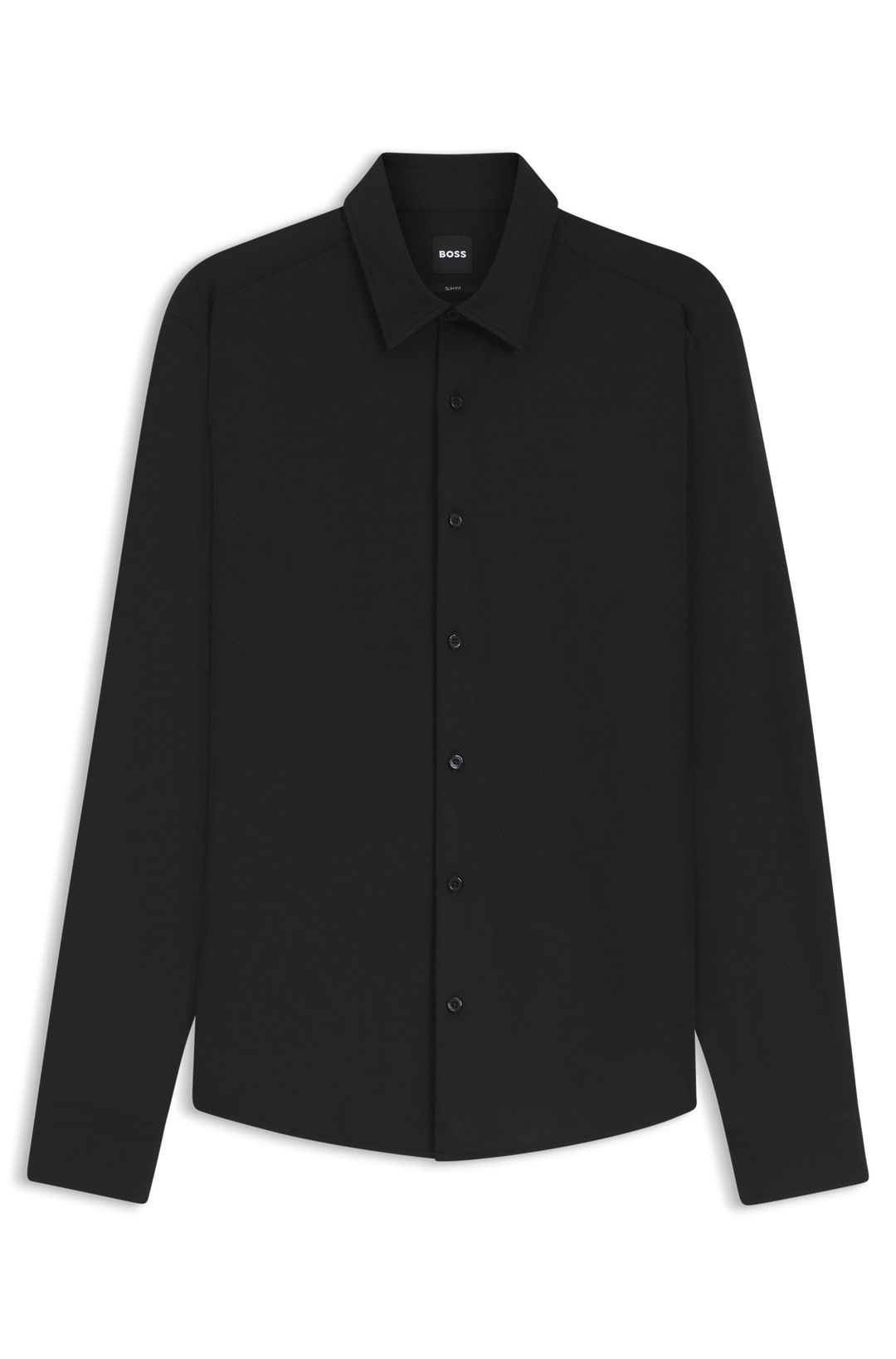 Košile slim fit z funkčního strečového strukturovaného žerzeje