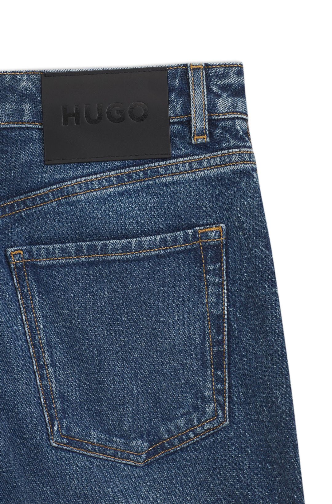 Džíny zvonového střihu z modrého strečového denimu