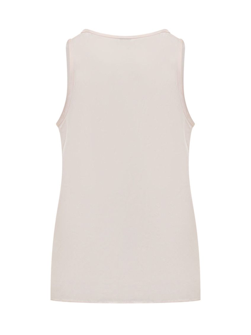 Top bez rukávů ze strečového hedvábí - Light/Pastel Pink