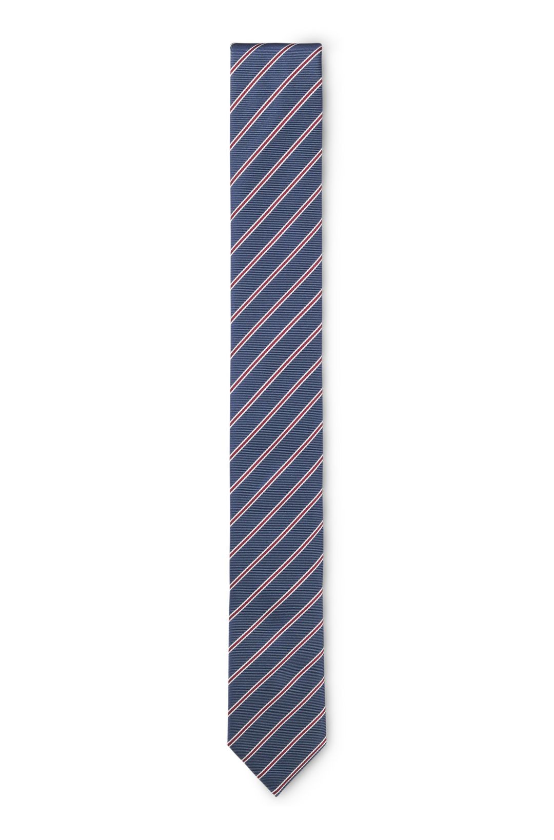 Hedvábná kravata s diagonálním pruhem