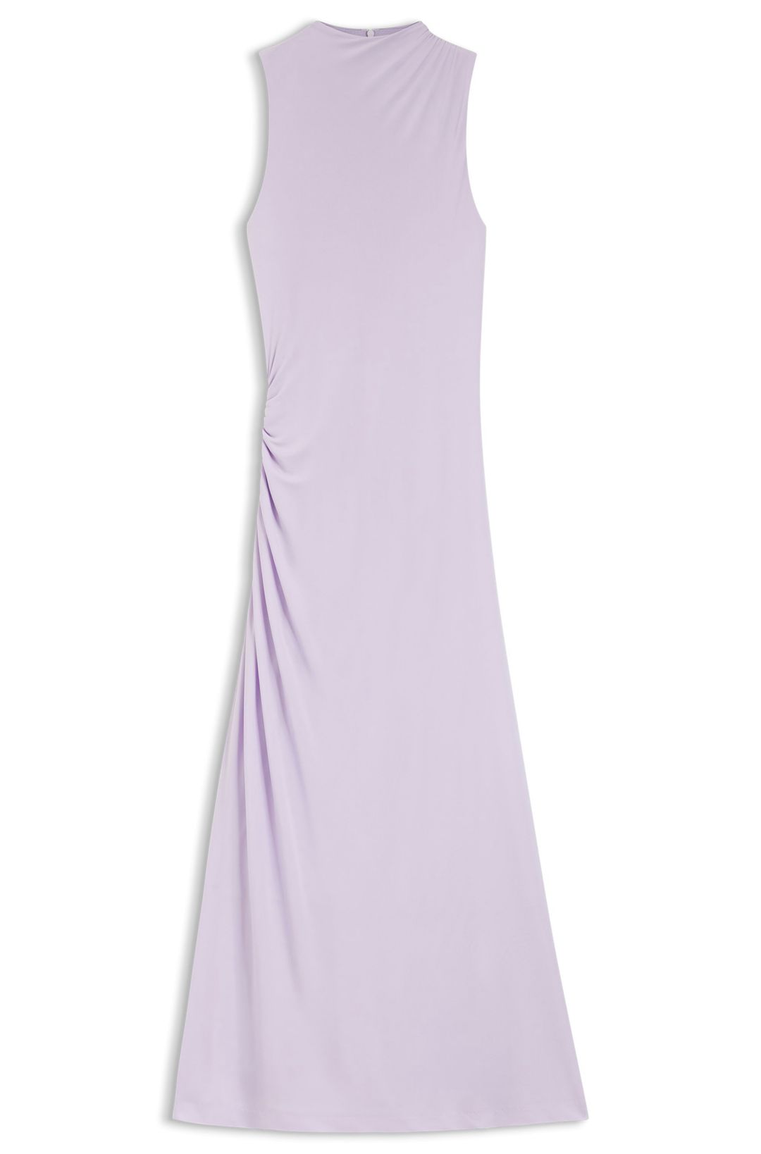 Úzké žerzejové šaty s nařasenými detaily - Open Purple