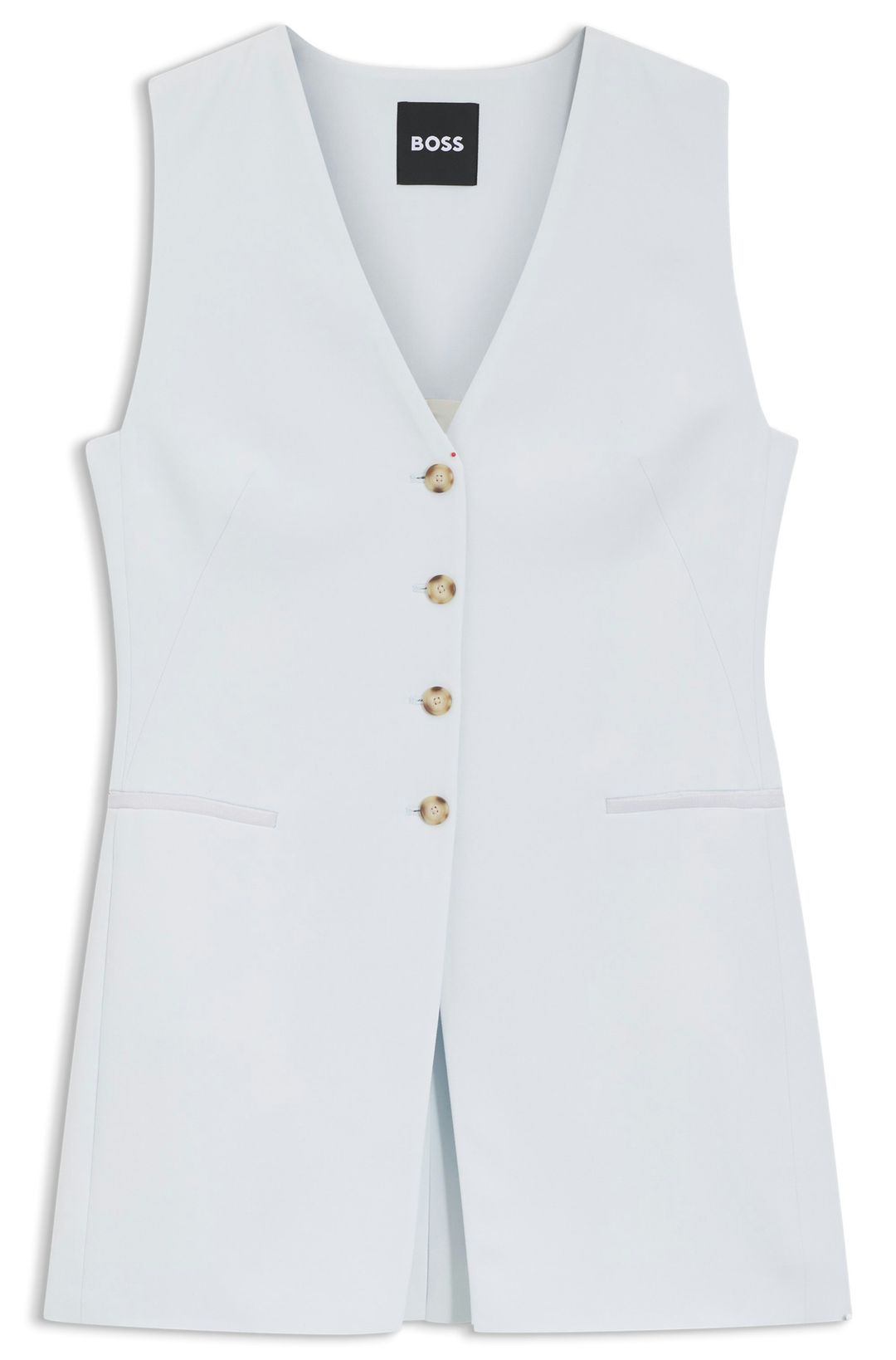 Úzký blazer bez rukávů - Open Blue