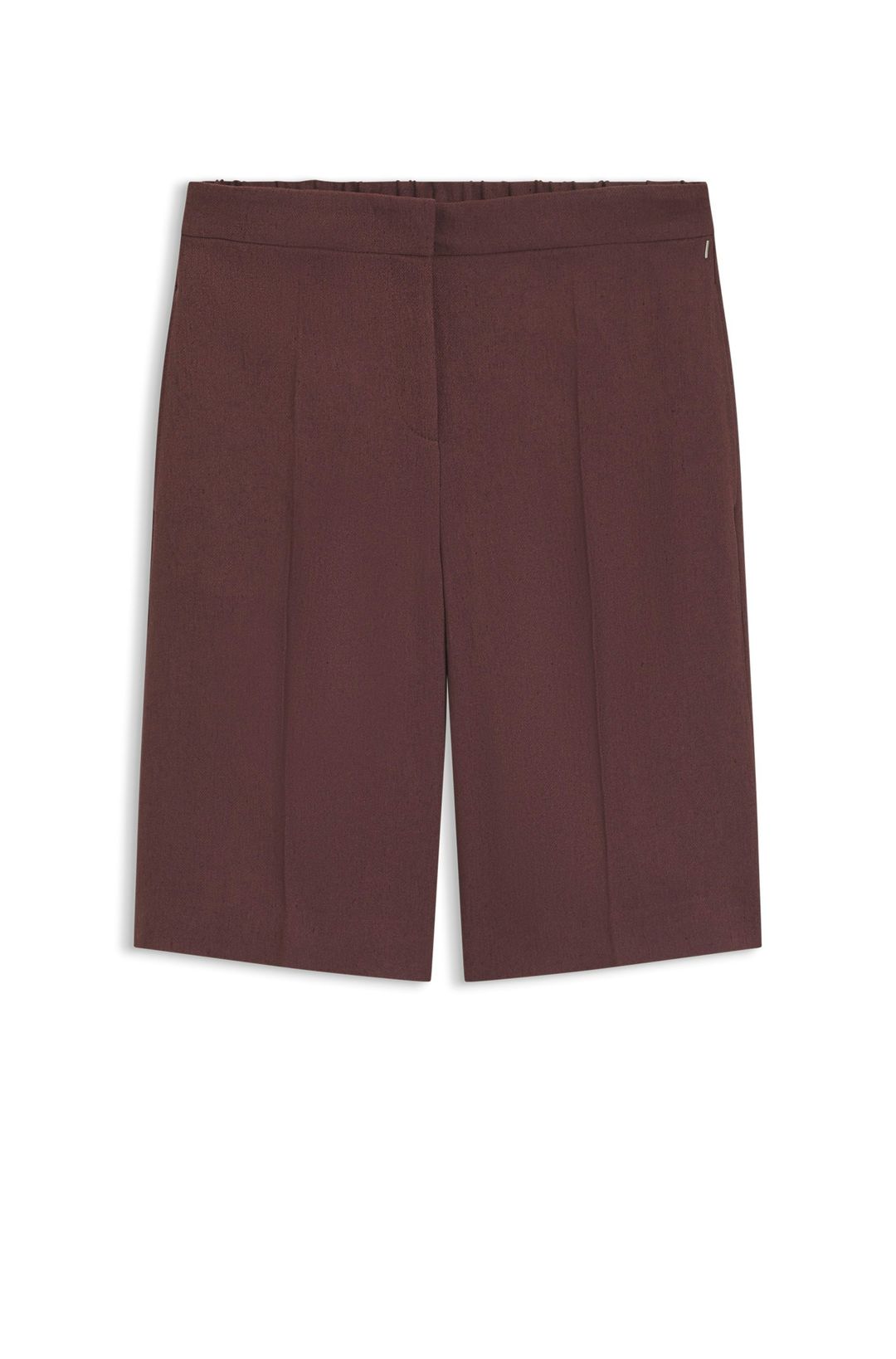 Šortky volného střihu ze směsi lnu - Dark Brown