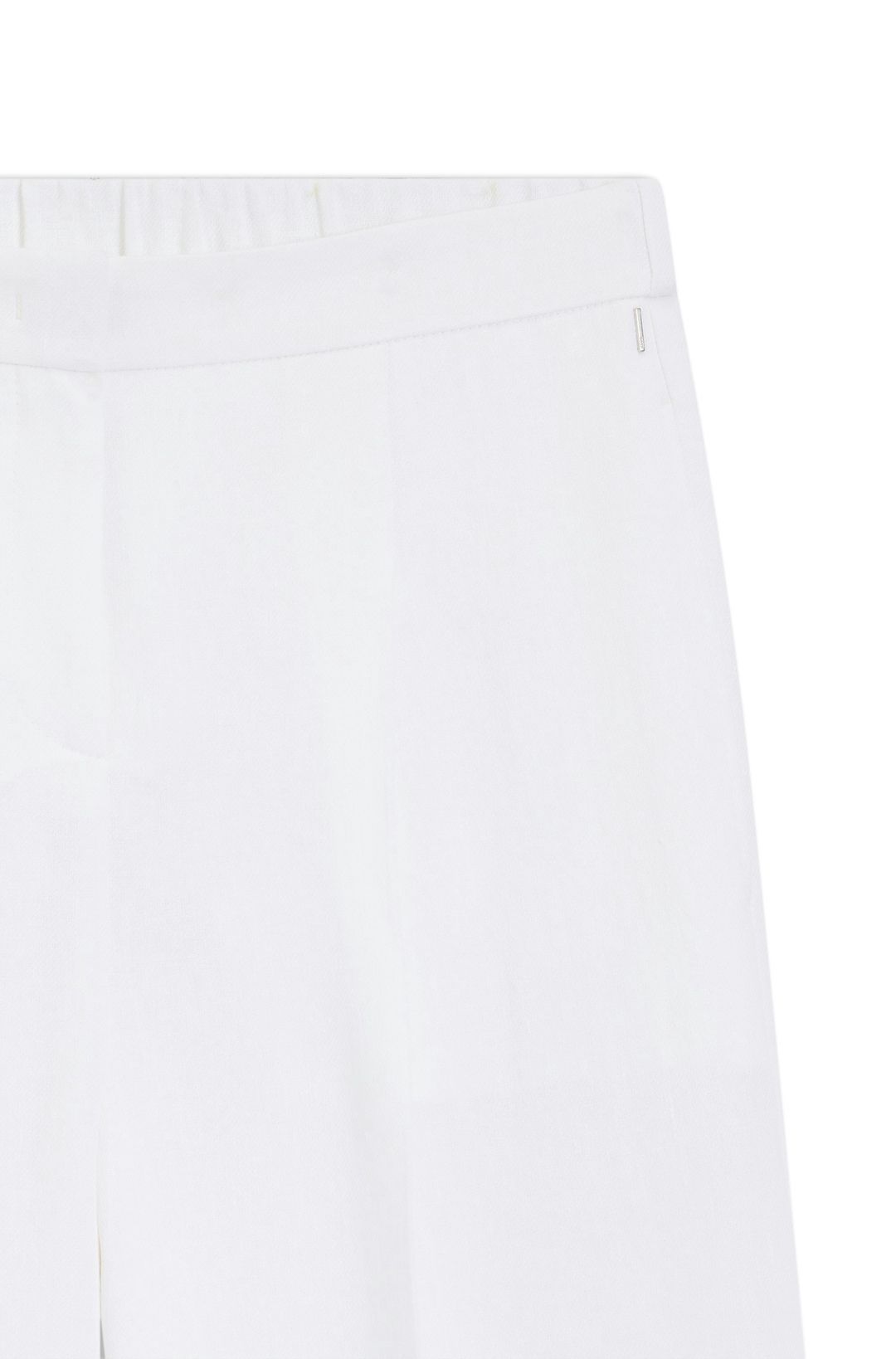 Kalhoty volného střihu ze směsi lnu - White