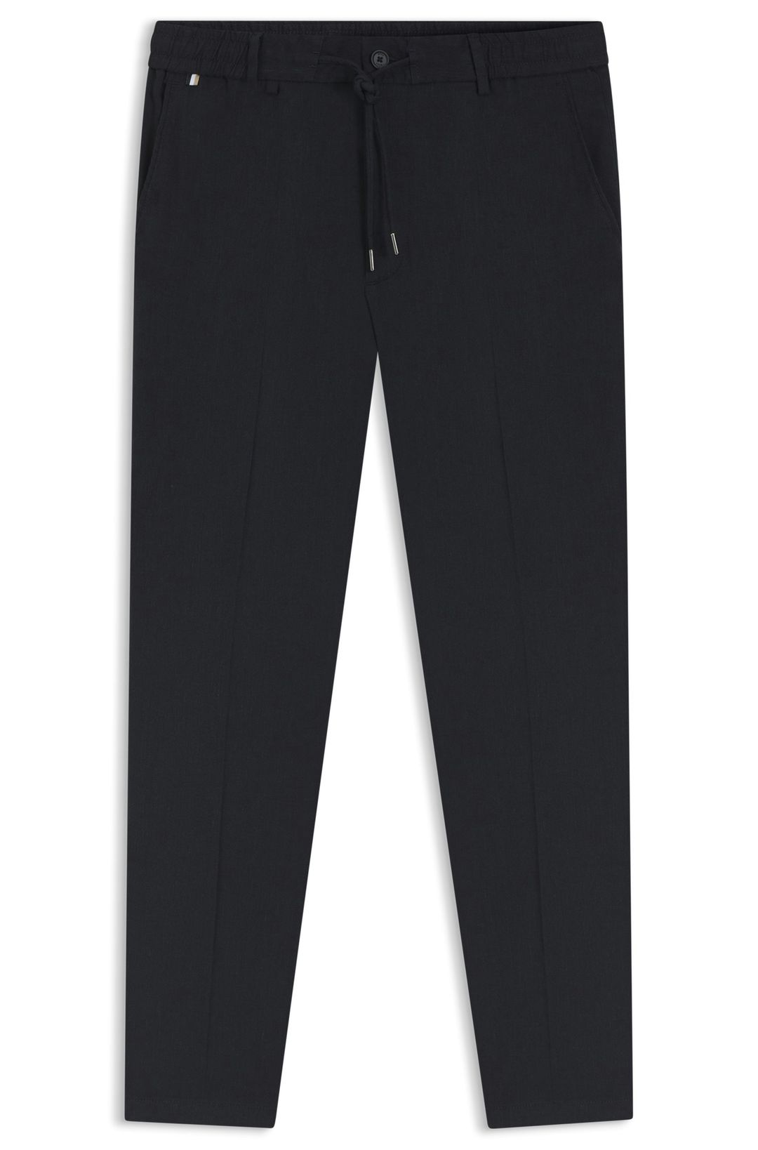 Kalhoty moderního střihu ze směsi lnu - Dark Blue