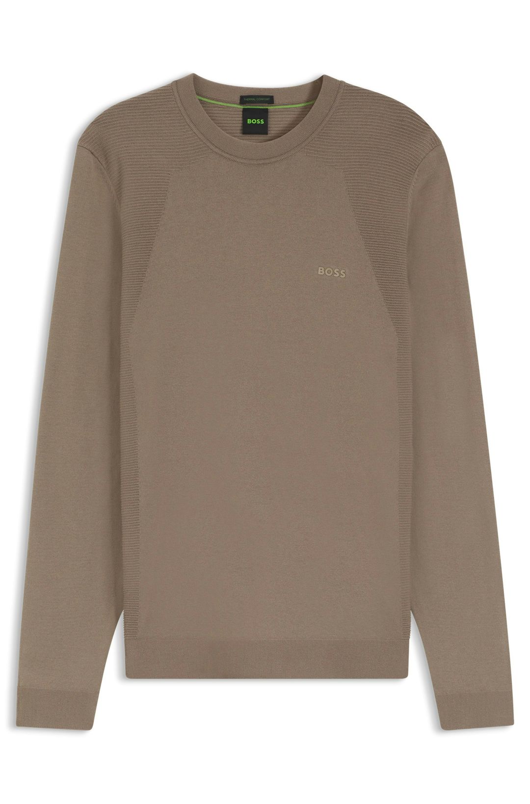 Svetr z bavlněné směsi s mapováním těla - Light/Pastel Green