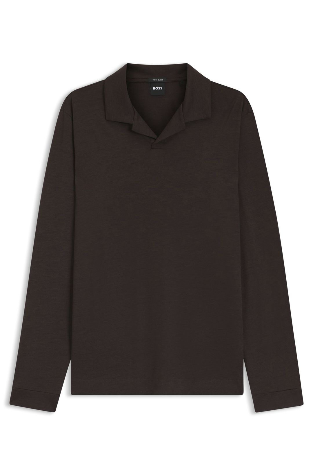 Polotričko z vlněné směsi s límcem Johnny - Dark Brown