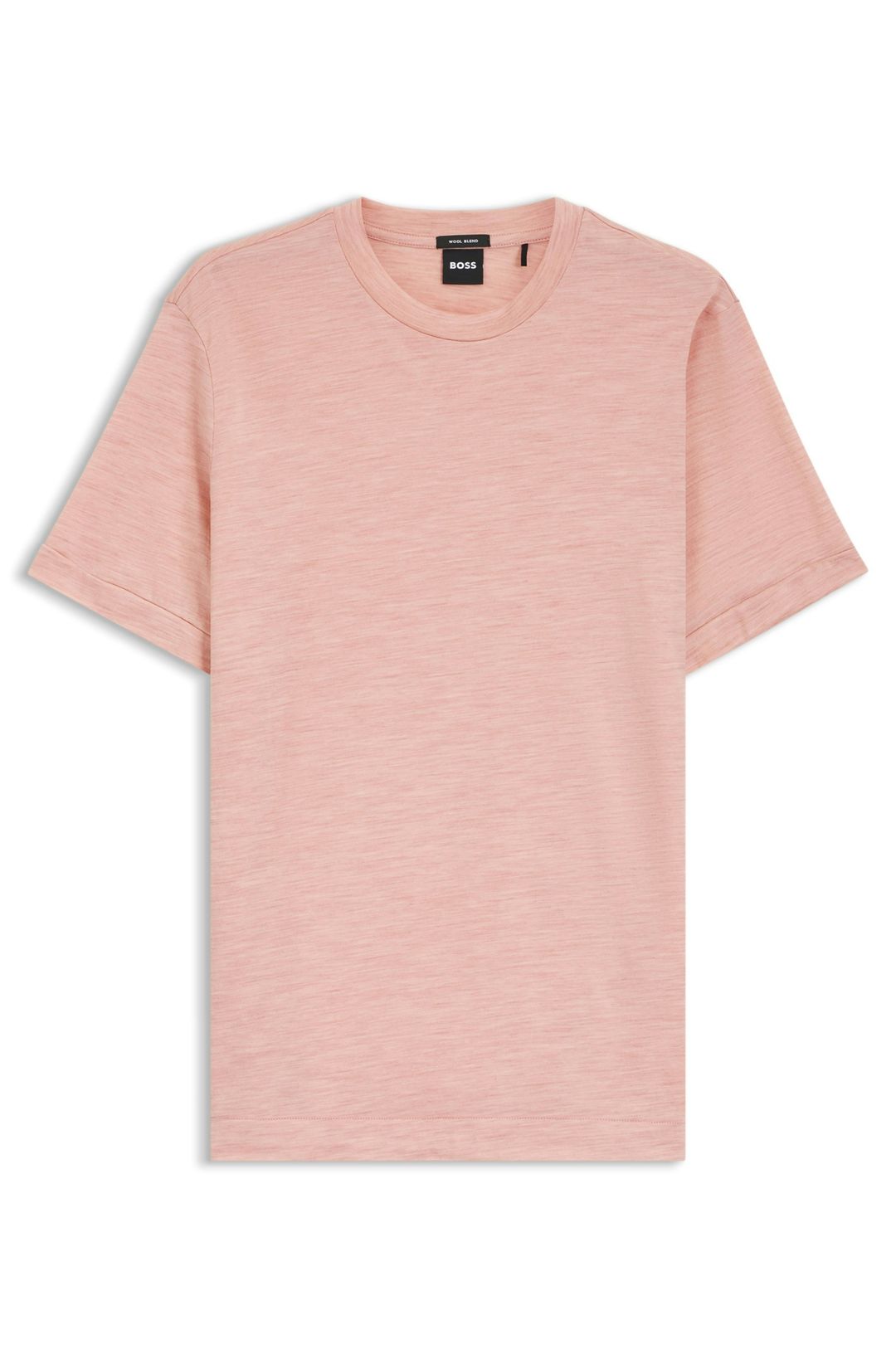 Tričko regular střihu ze směsi vlny - Light/Pastel Pink