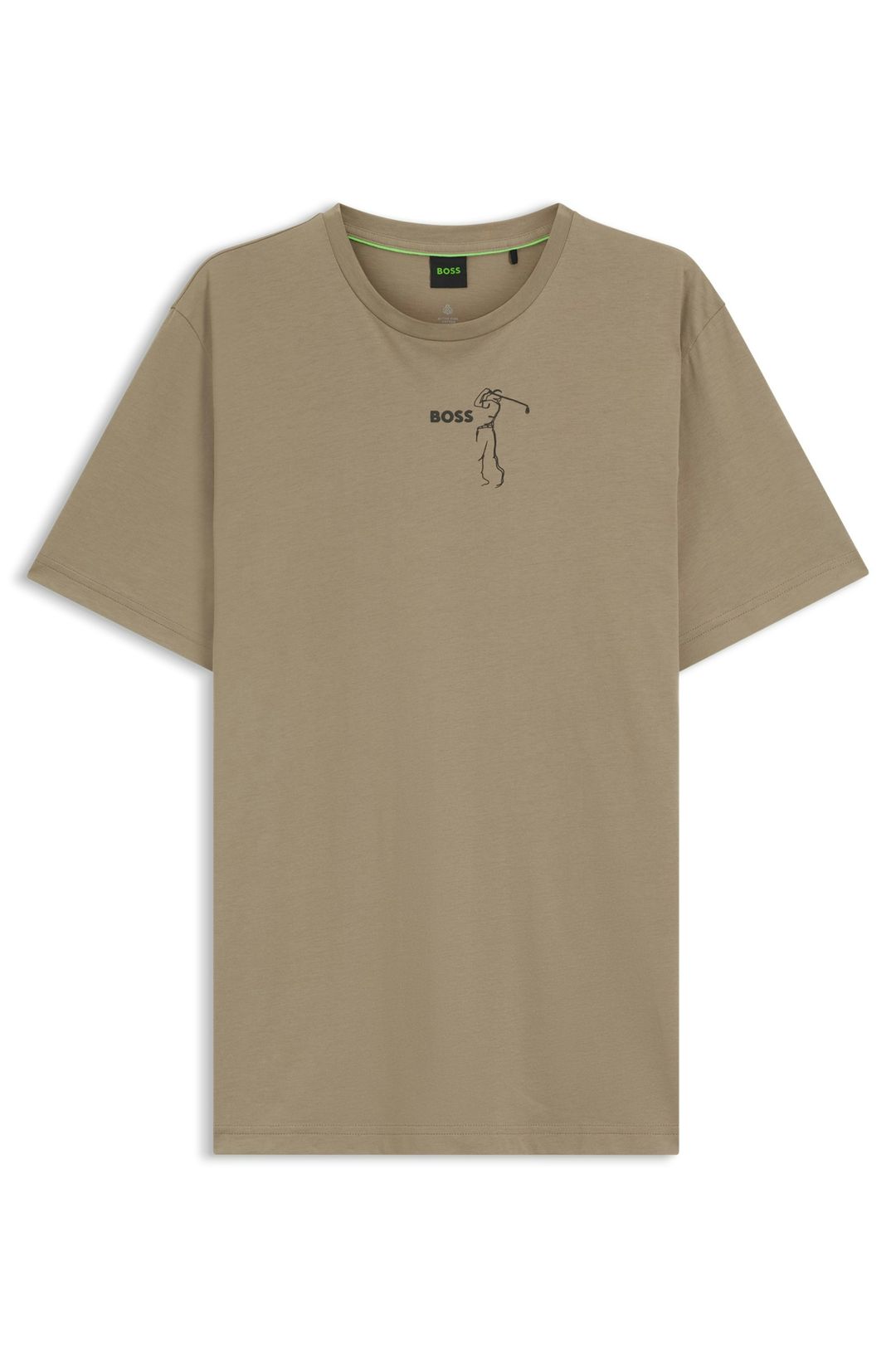 Bavlněné tričko odvádějící vlhkost s golfovým motivem - Light/Pastel Green