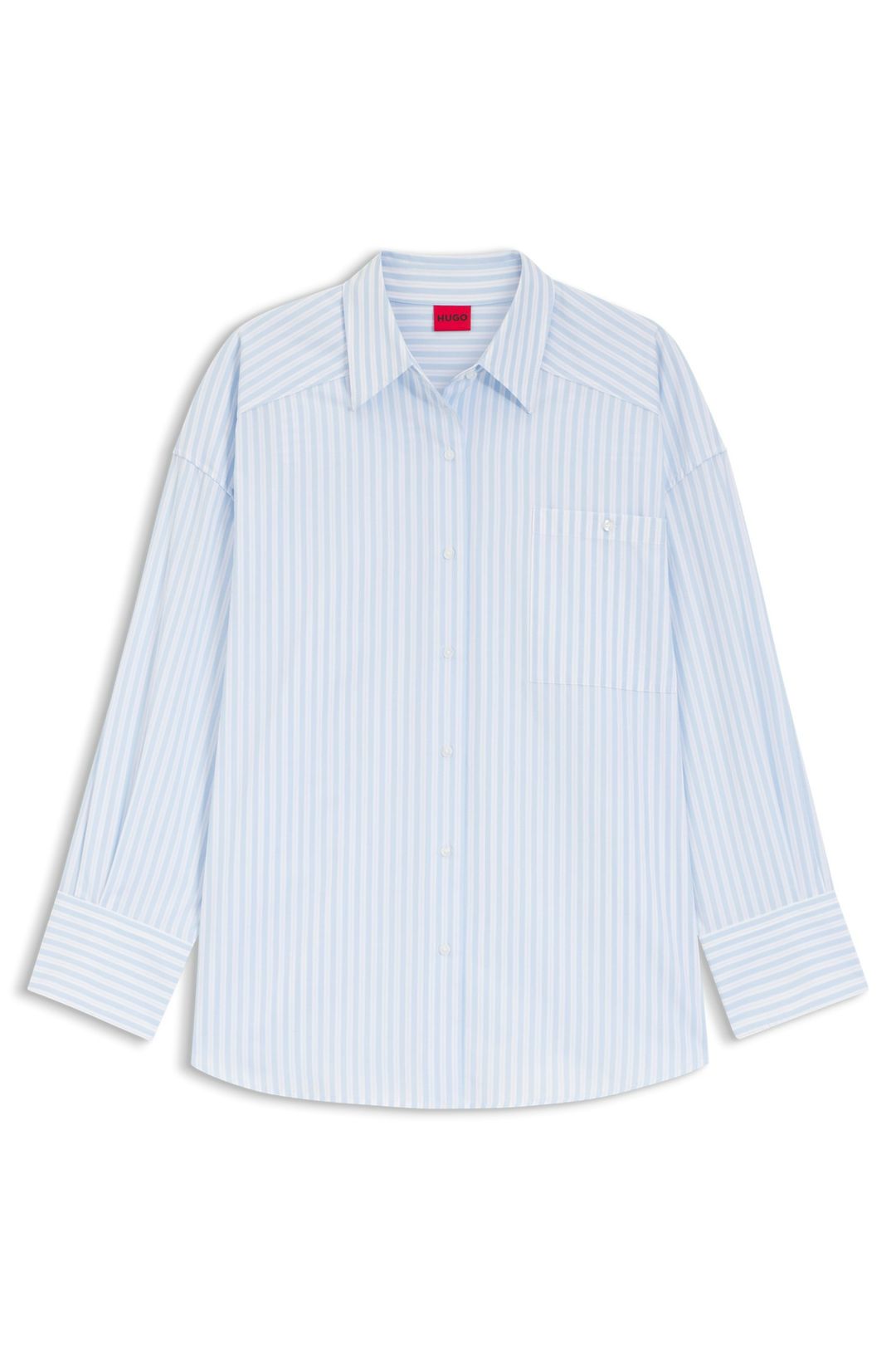 Halenka oversized fit z pruhovaného bavlněného popelínu - Open Miscellaneous