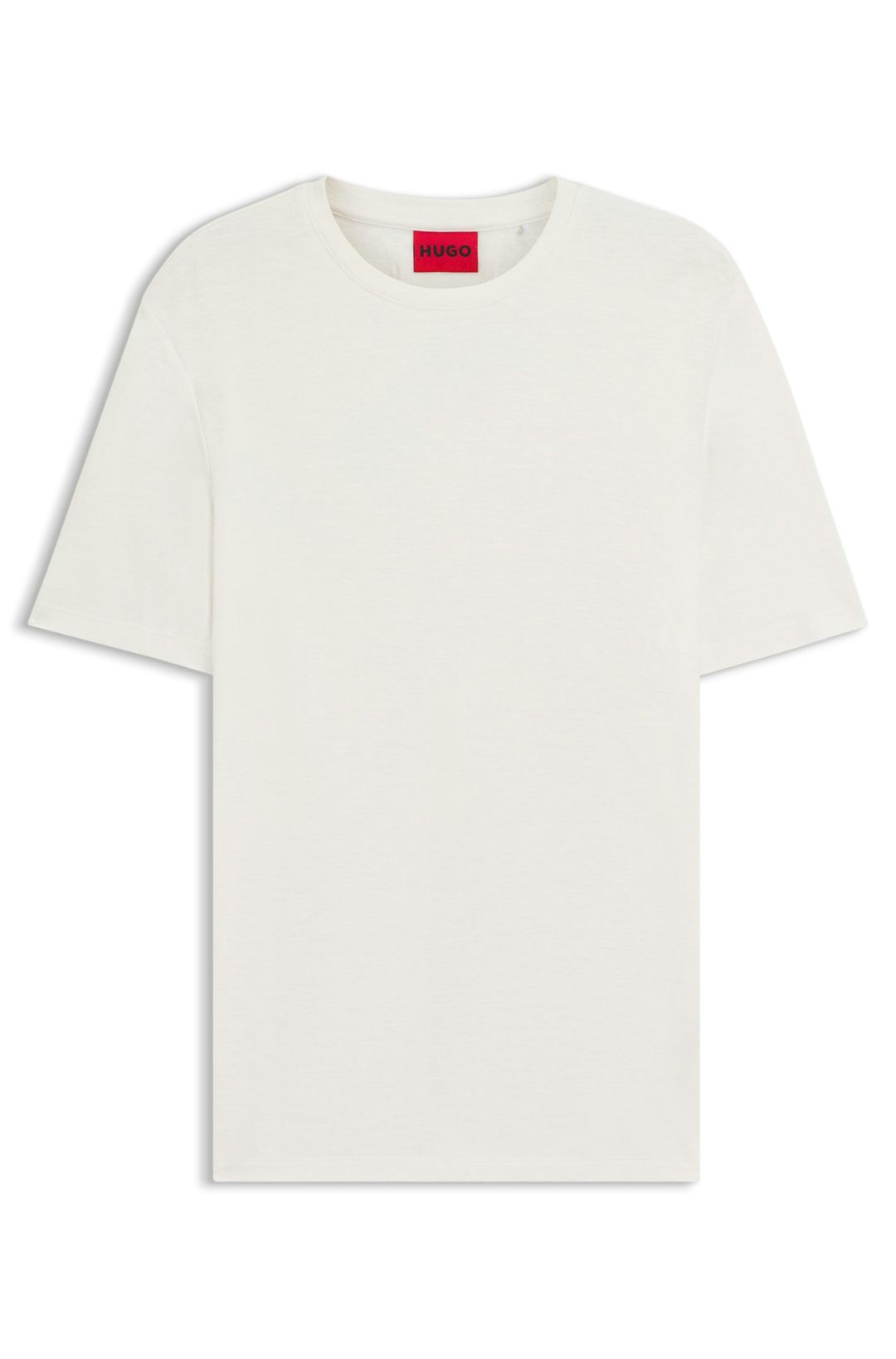 Tričko slim fit z úpletového interlocku - Natural