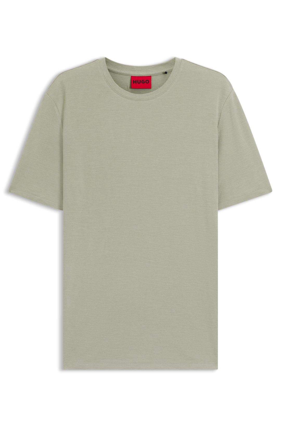 Tričko slim fit z úpletového interlocku - Light/Pastel Green