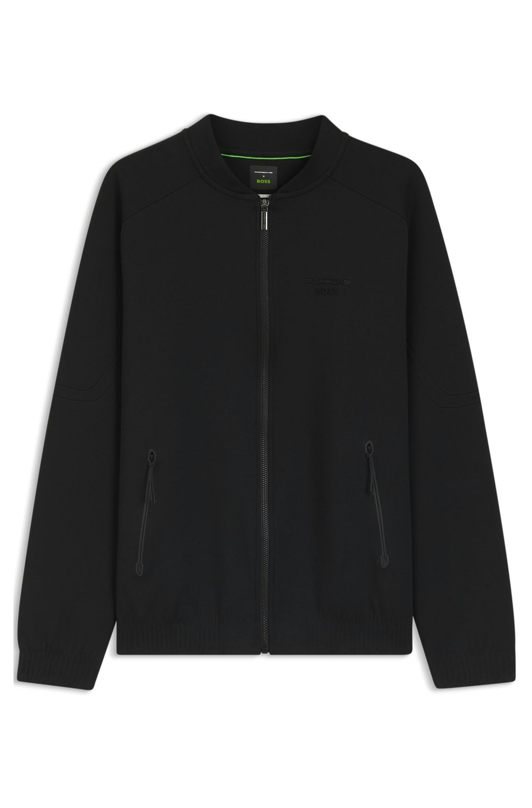 Mikina na zip Porsche x BOSS s reliéfním potiskem - Black