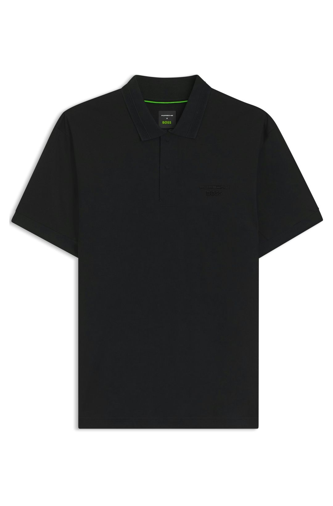 Polotričko Porsche x BOSS z mercerizované bavlny - Black