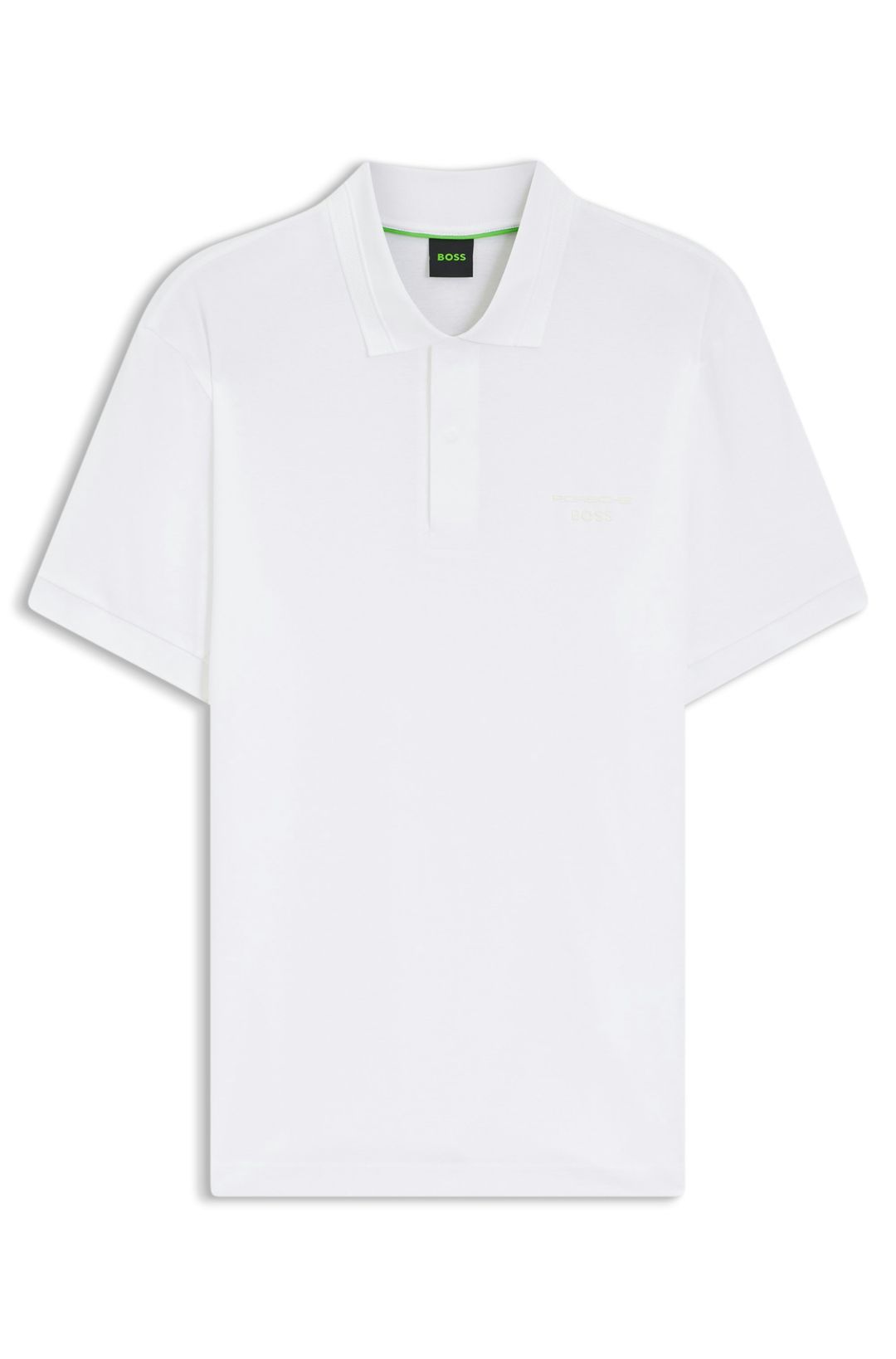 Polotričko Porsche x BOSS z mercerizované bavlny - White