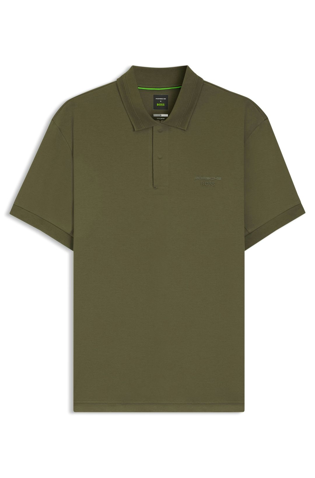 Polotričko Porsche x BOSS z mercerizované bavlny - Open Green