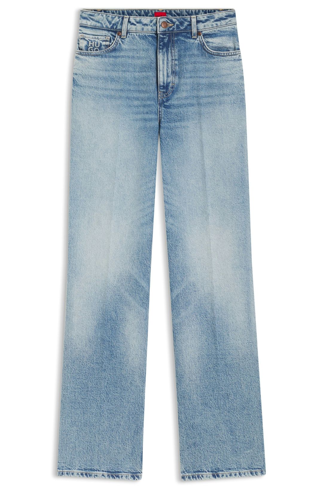 Džíny širokých nohavic z modrého strečového denimu - Bright Blue