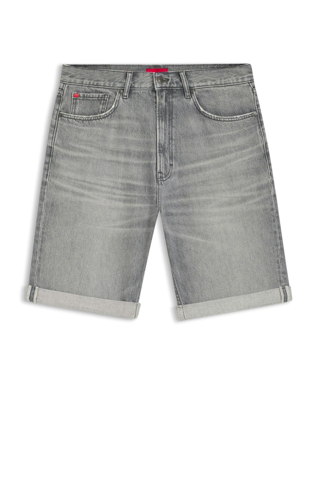 Zúžené kraťasy z denimu v šedé barvě stonewashed