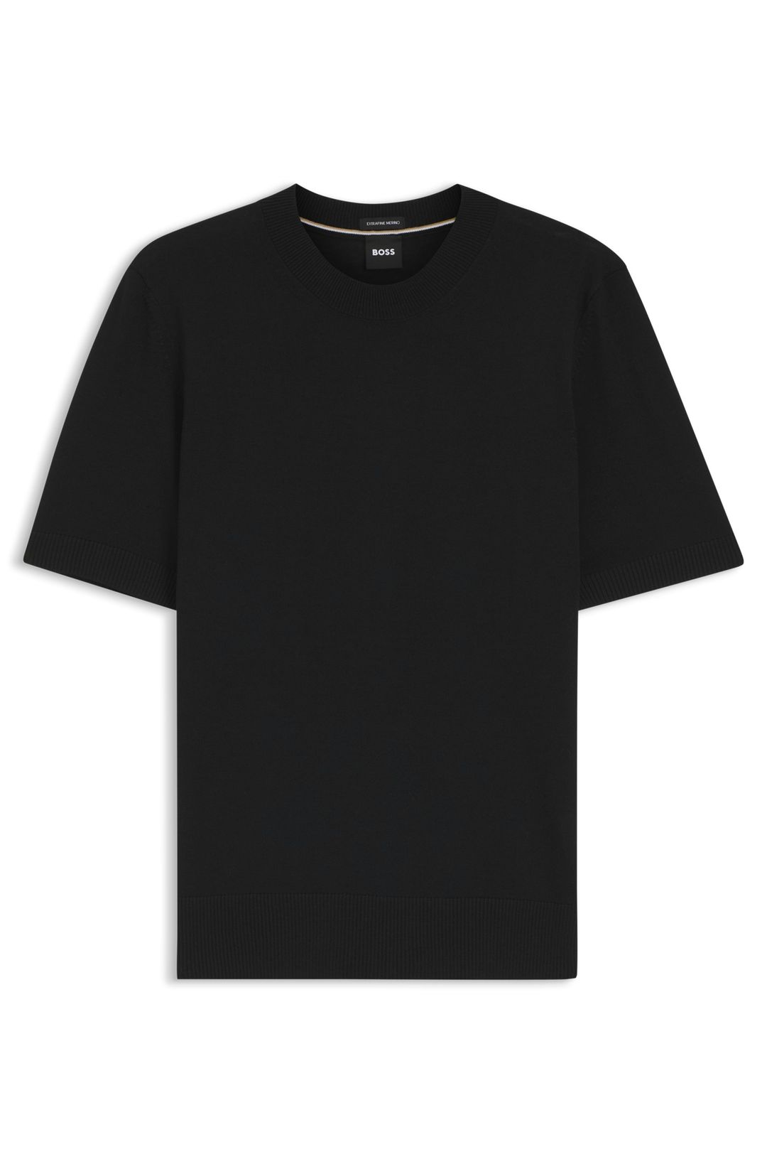Tričko s krátkým rukávem z merino vlny - Black