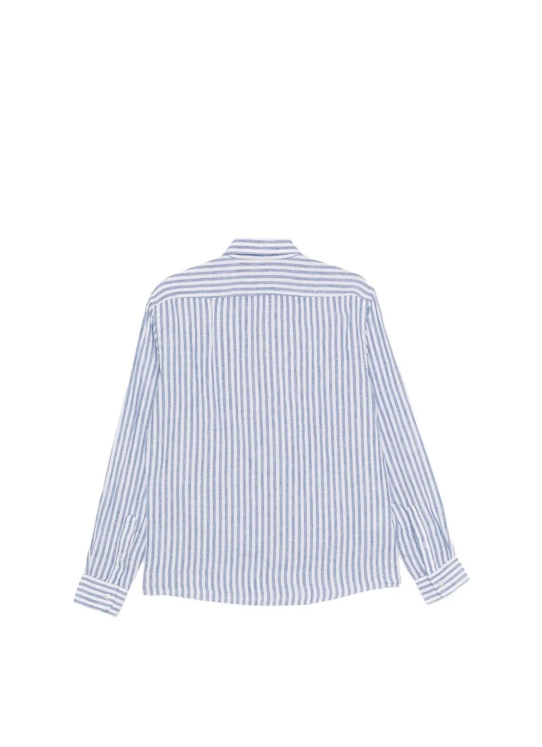 Košile regular střihu z pruhovaného lnu - Light/Pastel Blue