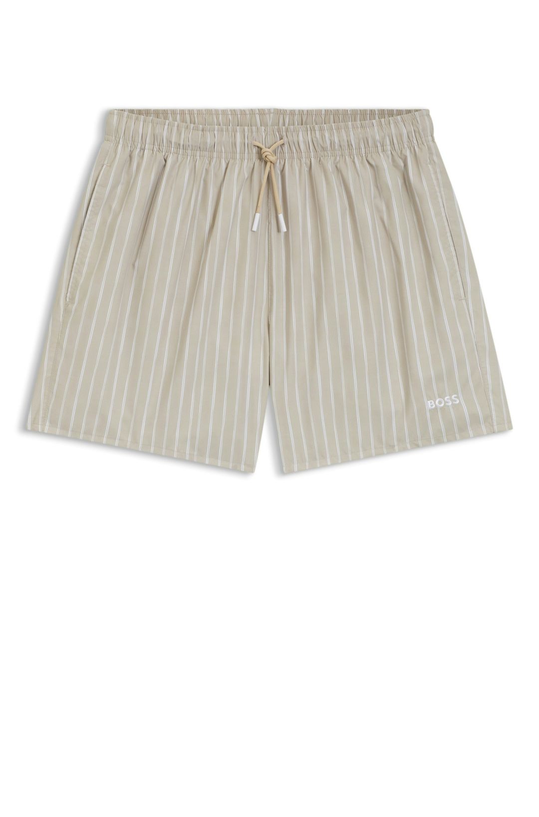 Potištěné plavecké šortky z rychleschnoucí látky - Light Beige