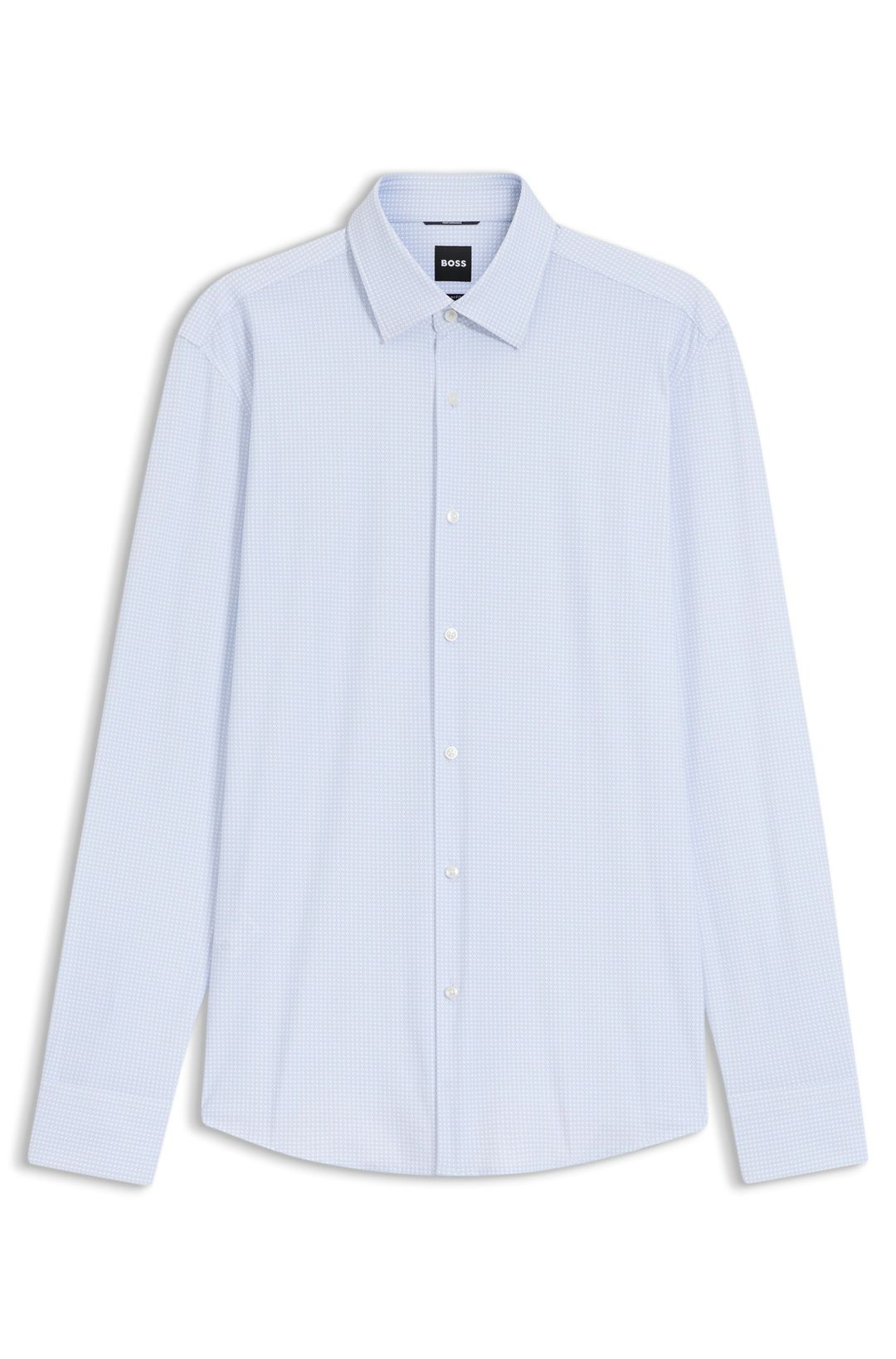 Košile slim fit z potištěného strečového žerzeje - Light/Pastel Blue
