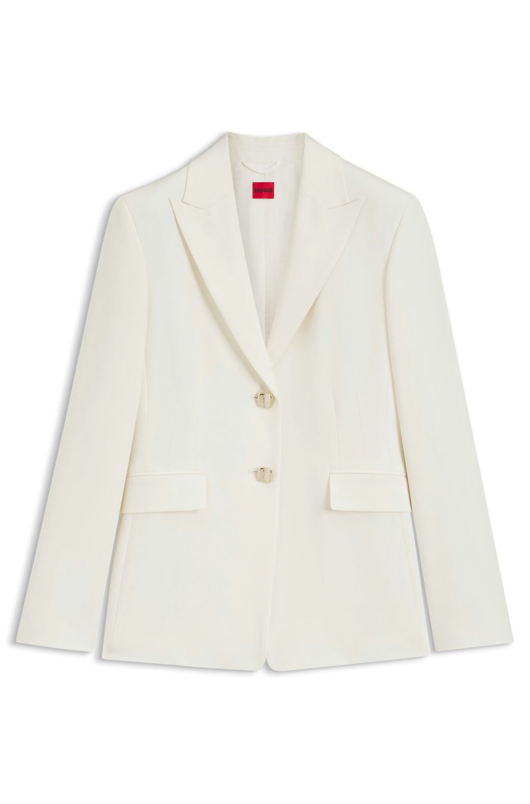 Sako regular střihu se zlatými knoflíky - Open White