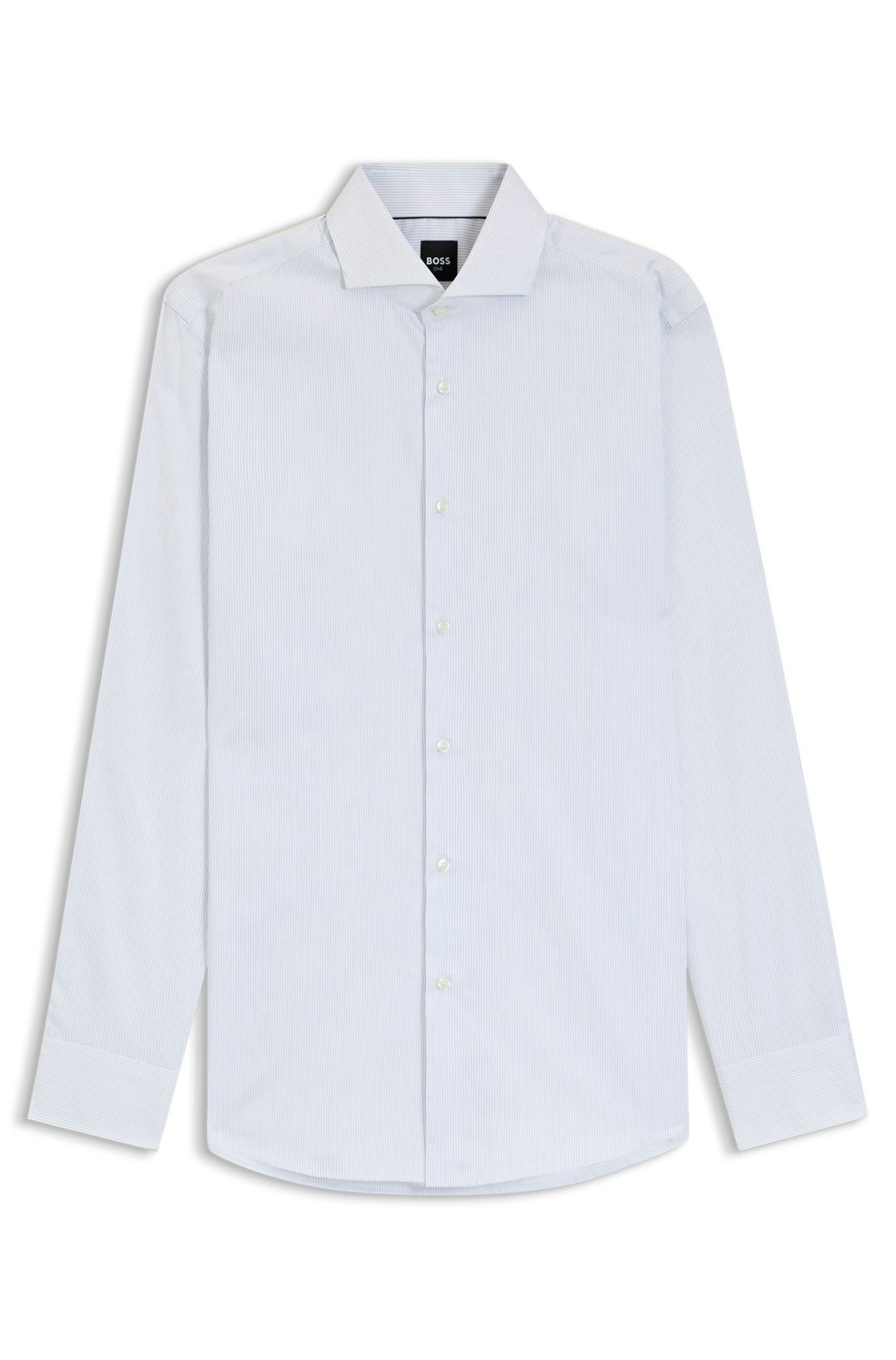 Košile slim fit z pruhovaného kepru z bavlněné směsi - Light/Pastel Blue