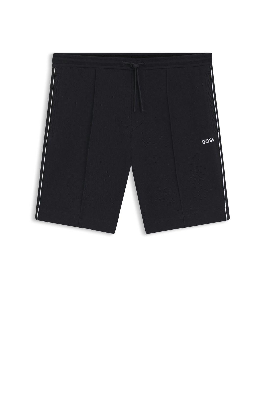 Šortky z bavlněné směsi s lemováním - Dark Blue