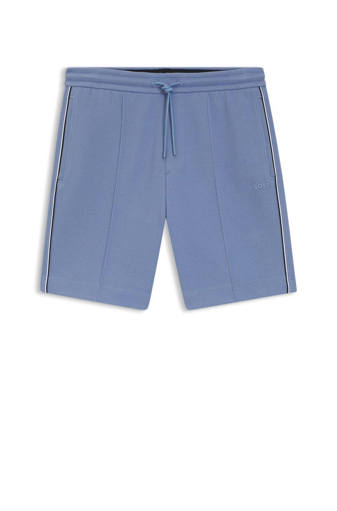 Šortky z bavlněné směsi s lemováním - Light/Pastel Blue