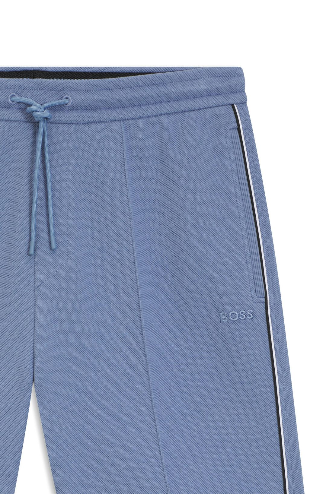 Šortky z bavlněné směsi s lemováním - Light/Pastel Blue