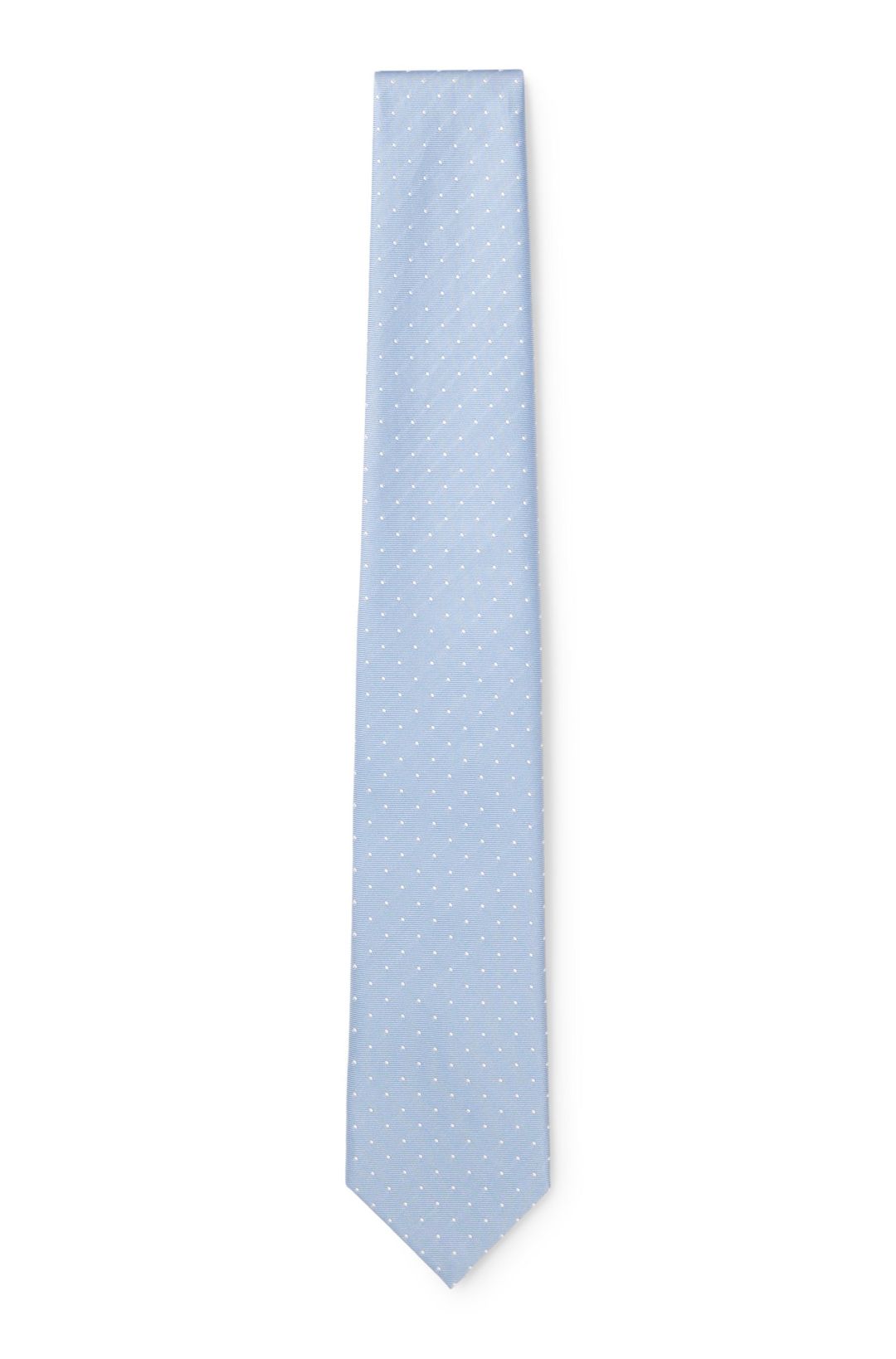 Hedvábná kravata s žakárovým vzorem - Light/Pastel Blue