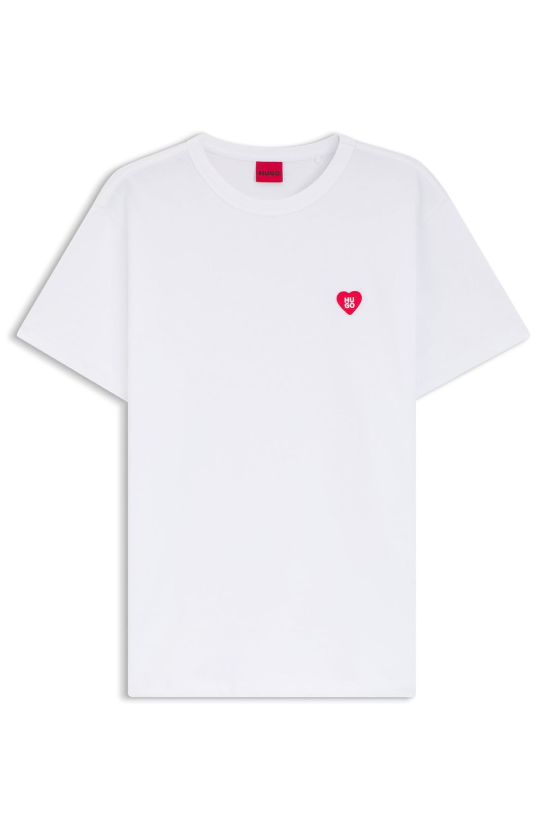 Bavlněné tričko s logem srdce - White