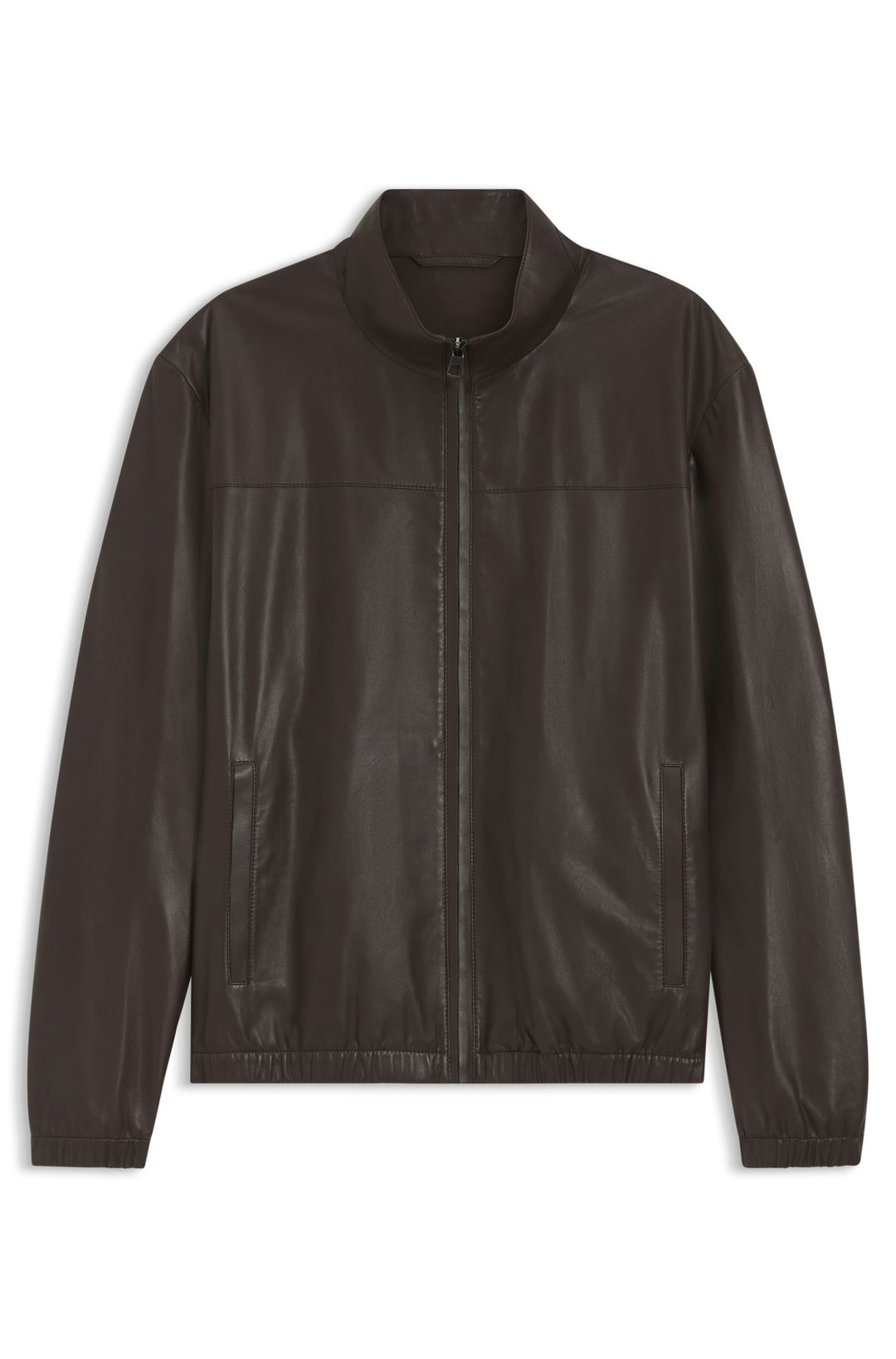 Bunda BOSS BY BECKHAM z nappa kůže - Medium Brown