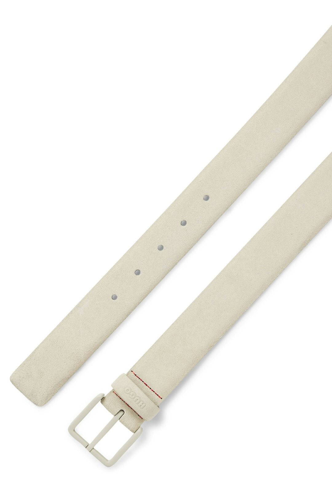 Semišový opasek s tónovanou sponou - Light Beige