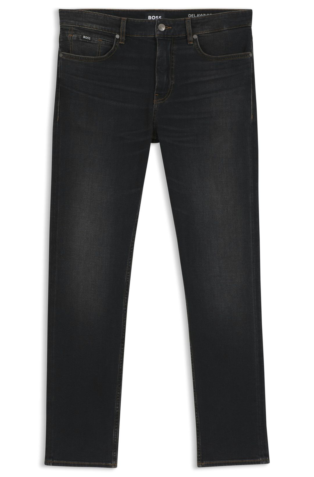 Černé džíny slim fit z elastické bavlněné směsi - Black
