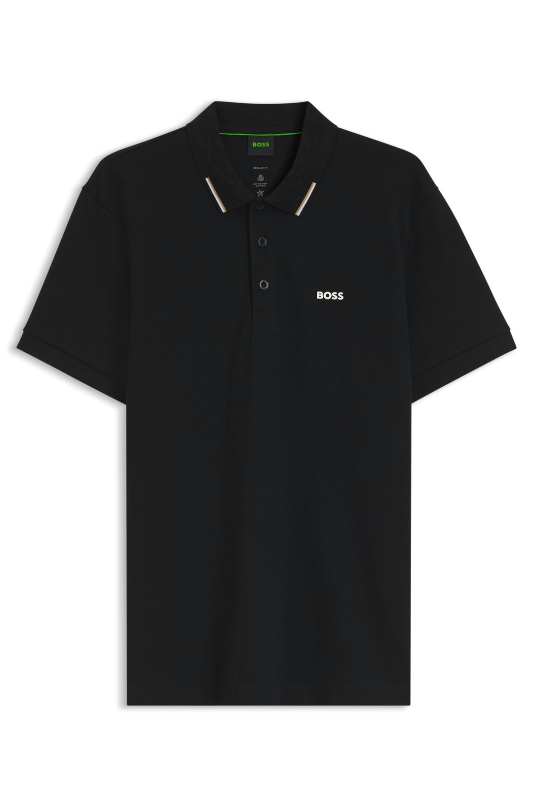 Polotričko  Active Paddy ze strečové  bavlny s piké - Black