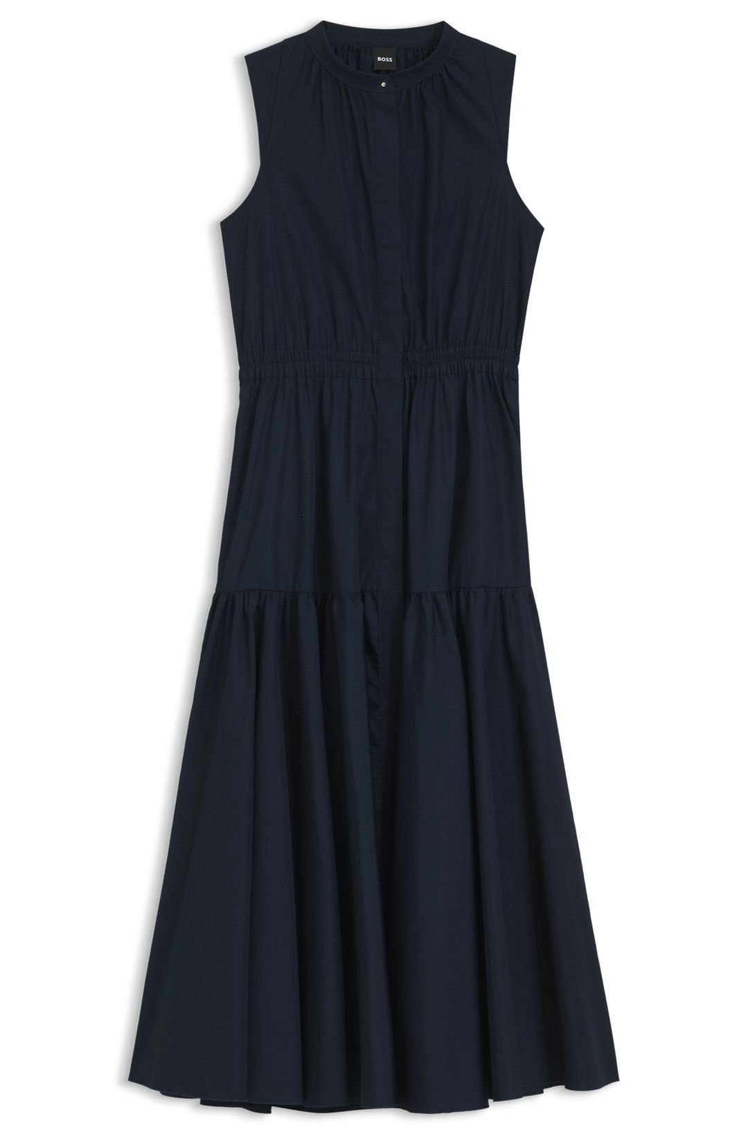 Šaty bez rukávů z bavlněného poplínu - Dark Blue
