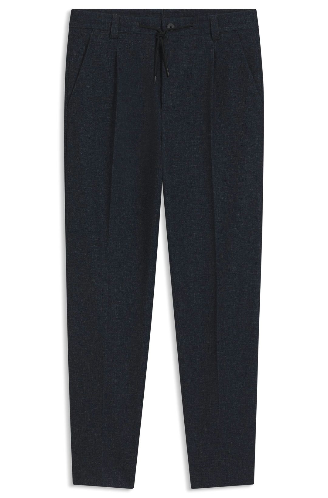 Moderní kalhoty z mikrotisku v strečové tkanině - Dark Blue