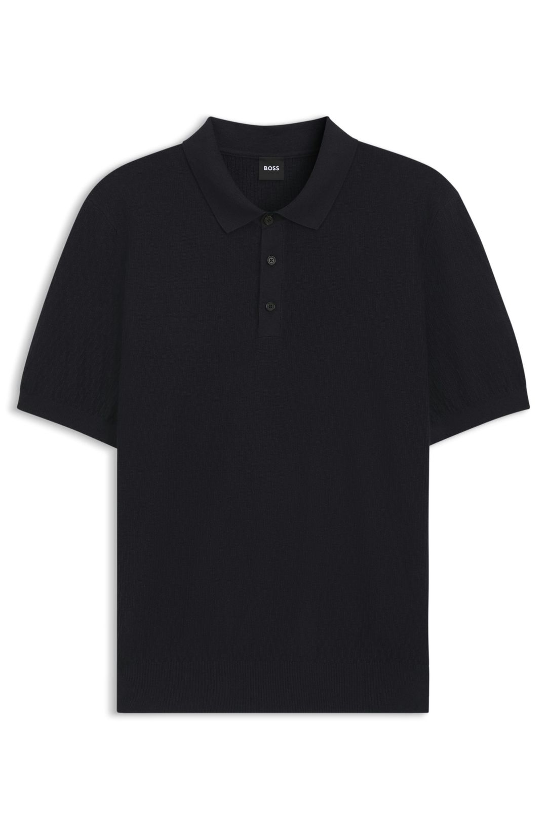 Polotričko  regular střihu ze strukturované tkaniny - Dark Blue