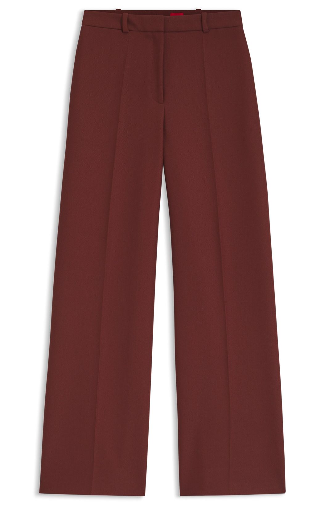 Kalhoty regular střihu s širokými nohavicemi - Brown Overflow