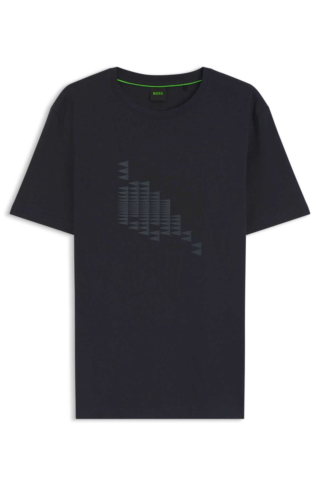 Tričko z elastické bavlny s grafikou vlajky - Dark Blue