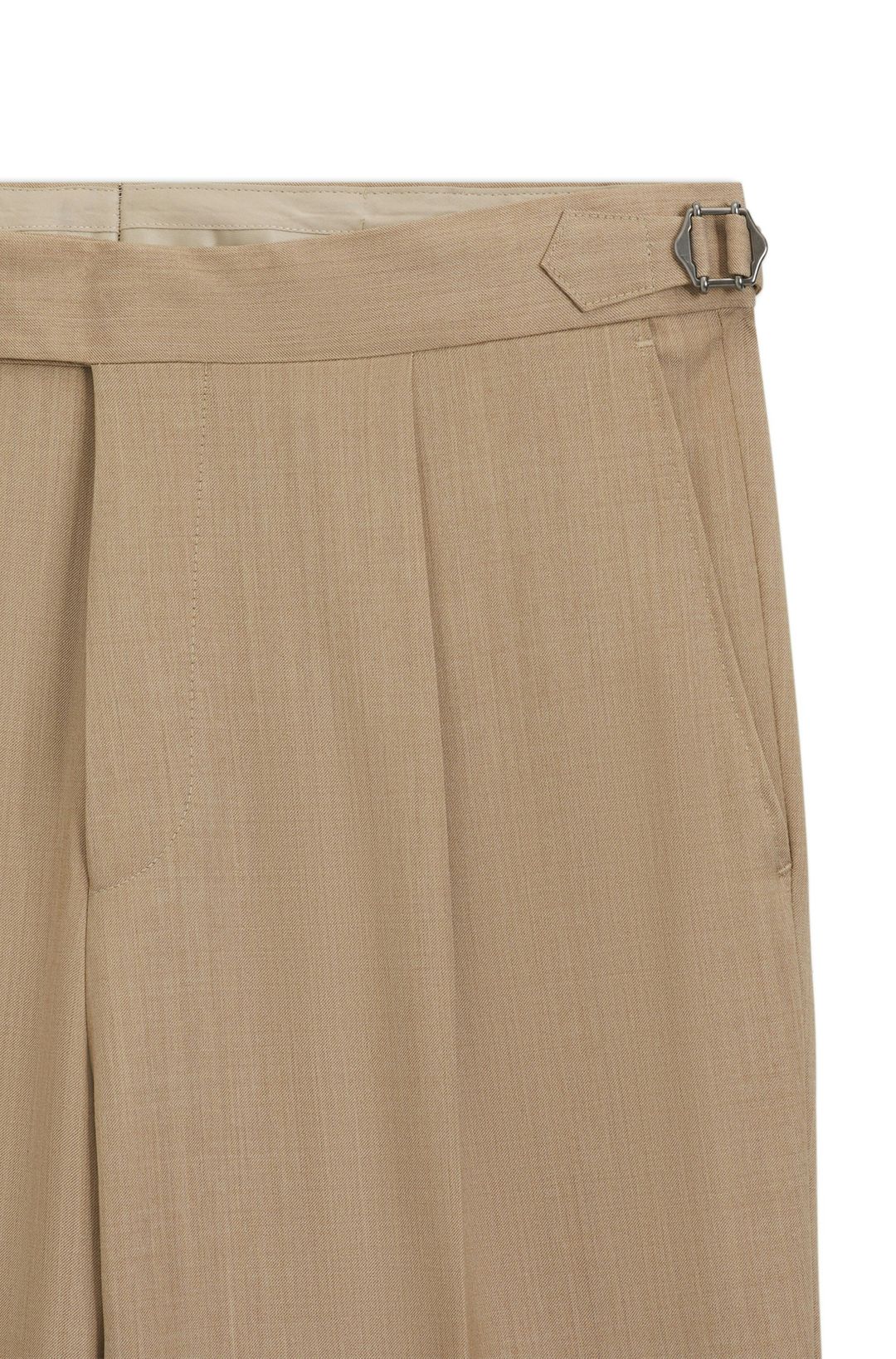 Kalhoty zúženého střihu z panenské vlny serge - Medium Beige