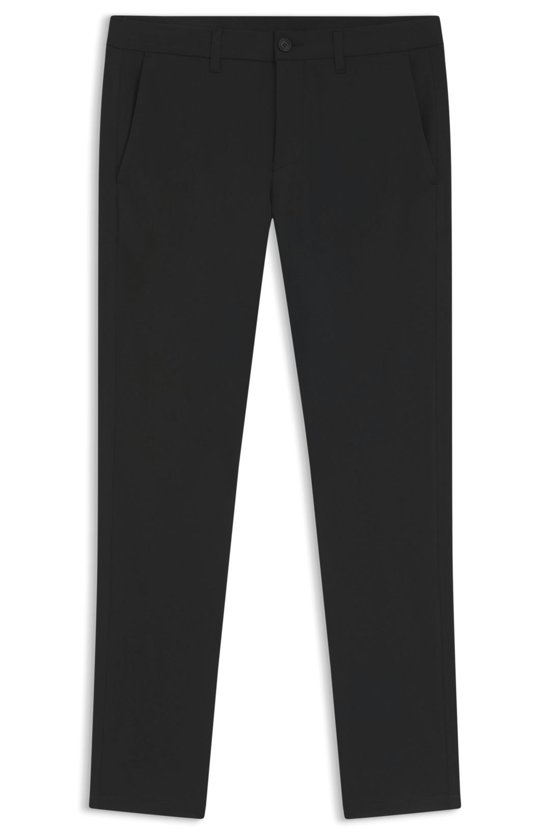 Kalhoty slim fit ze strečové  tkaniny - Black