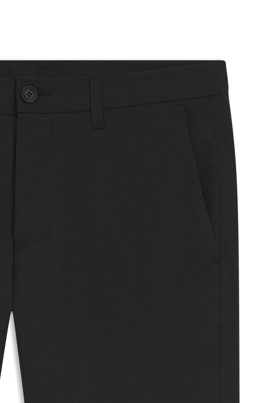 Kalhoty slim fit ze strečové  tkaniny - Black