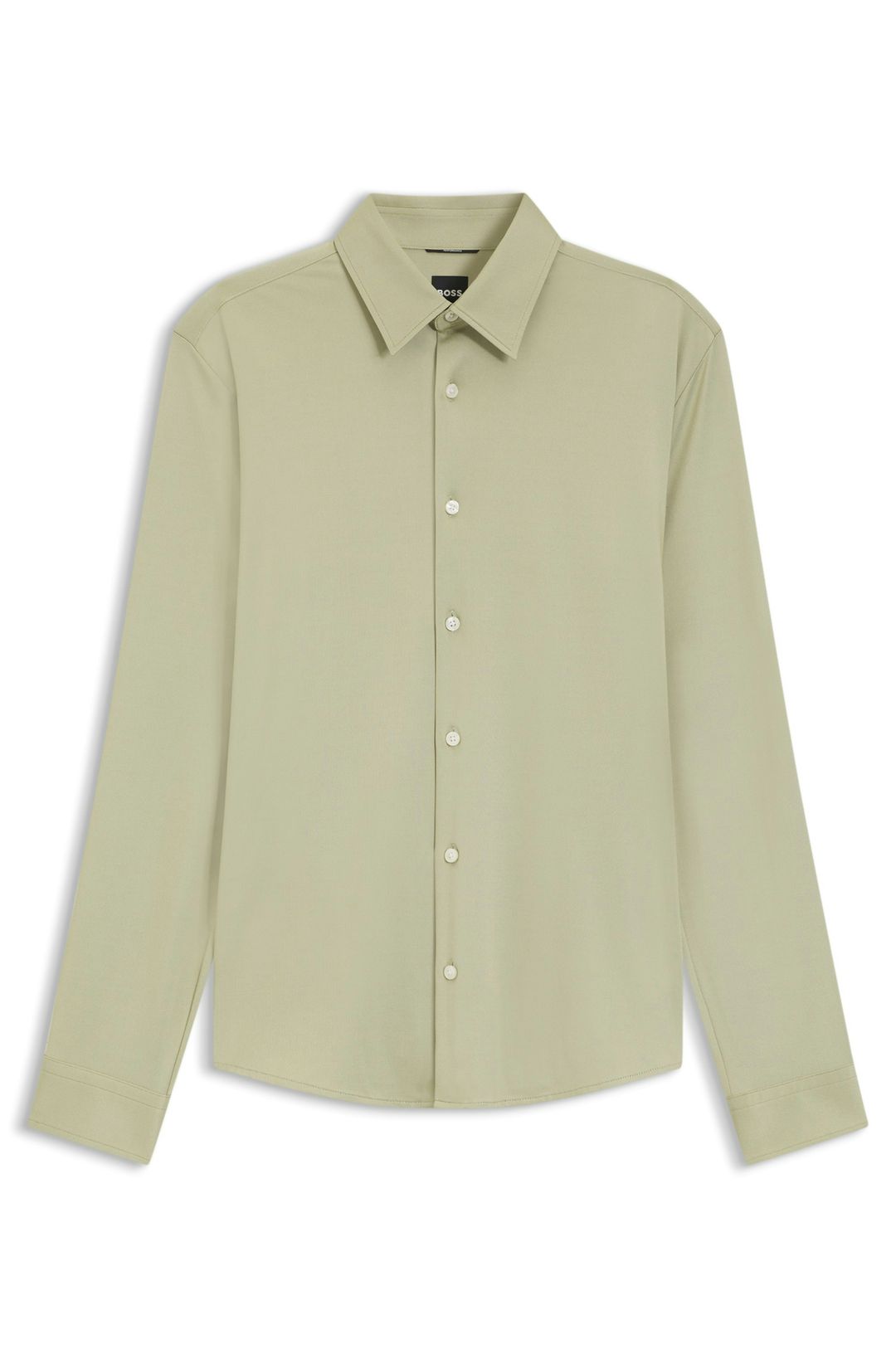 Košile slim fit ze strukturované strečové tkaniny - Dark Beige