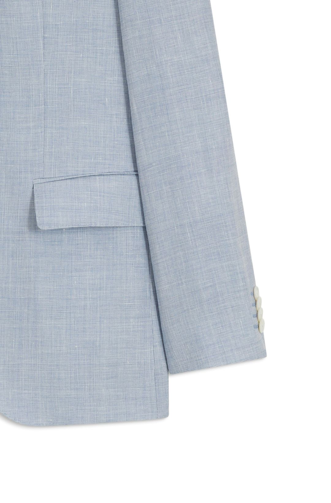 Dvoudílný oblek regular střihu z kostkované látky - Light/Pastel Blue