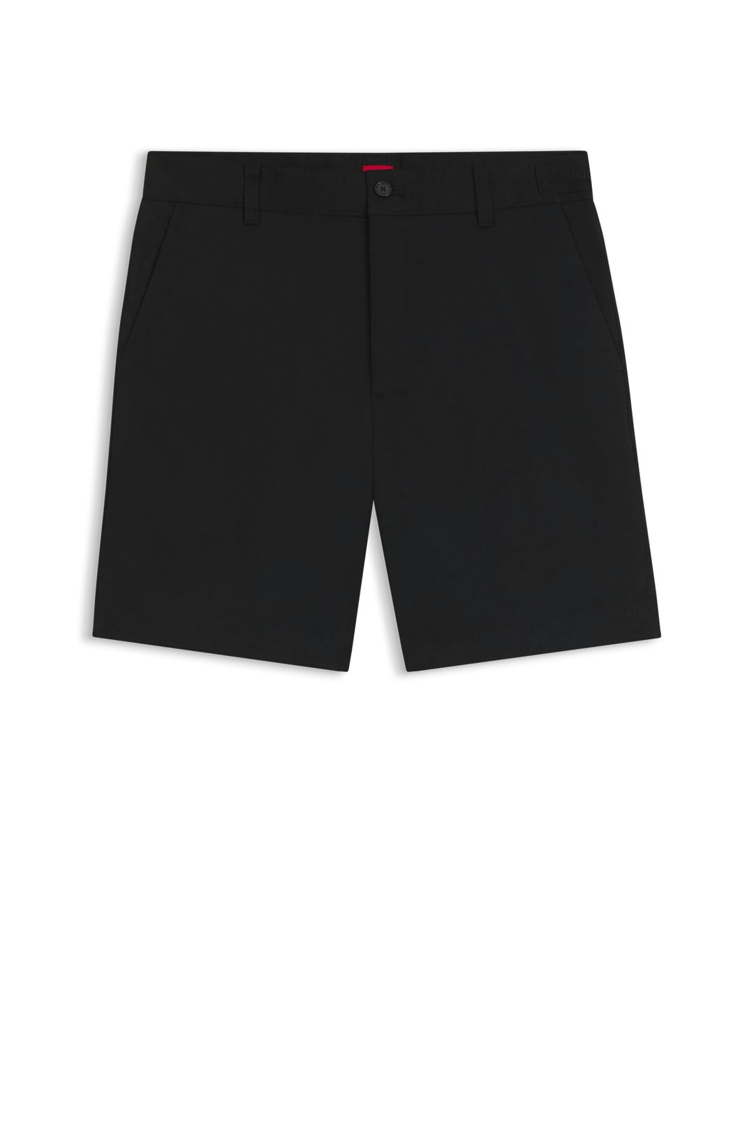 Šortky slim fit z mercerované strečové bavlny - Black