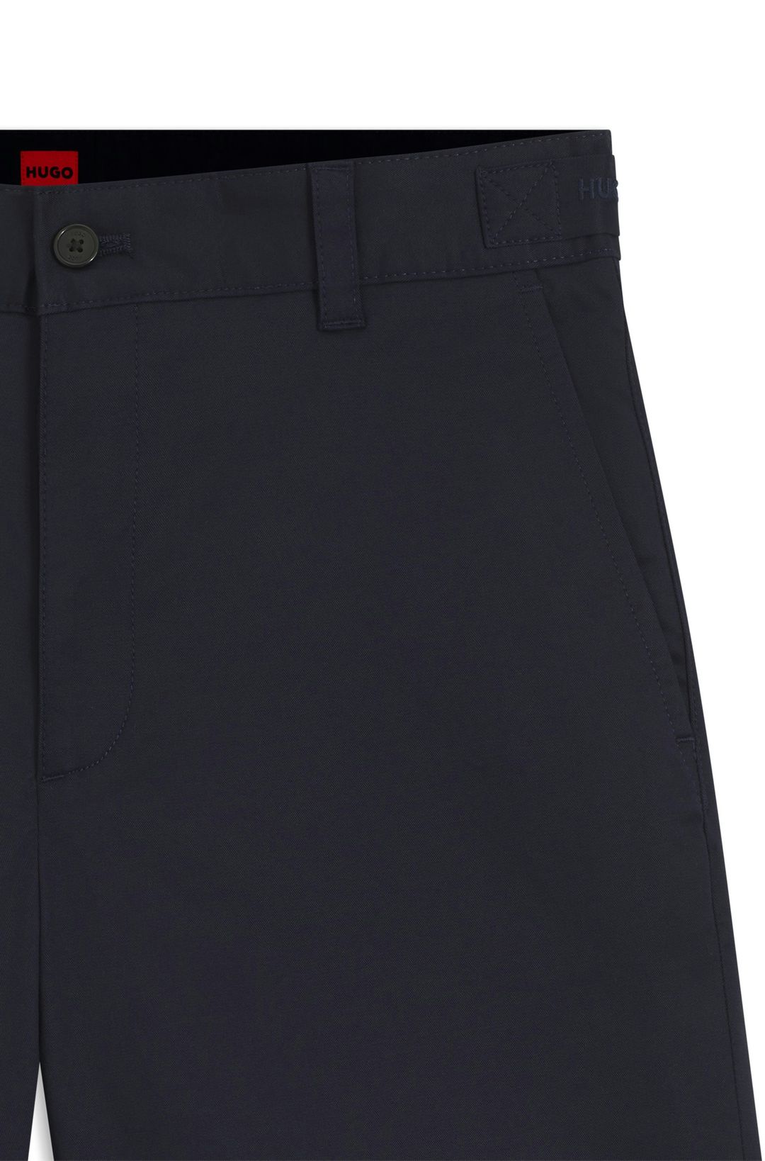 Šortky slim fit z mercerované strečové bavlny - Dark Blue